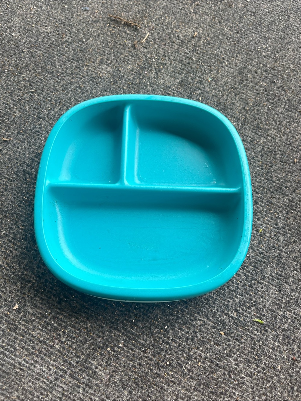 Kids Divided Silicone Plate - Turquoise